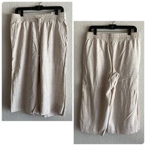 Banana Republic Light Beige Wide-Leg Pants